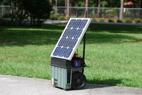 a small solar panel with small generator