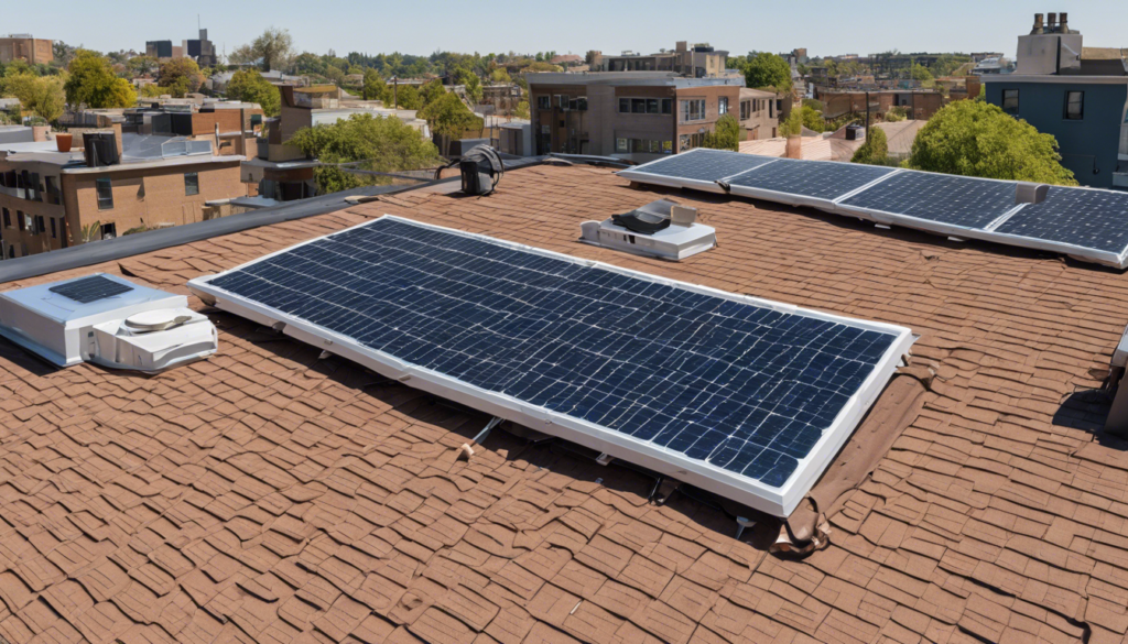 some solar panels at roof