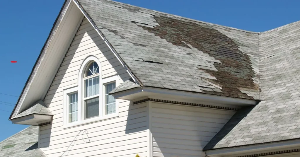 damaged roof from solar panels