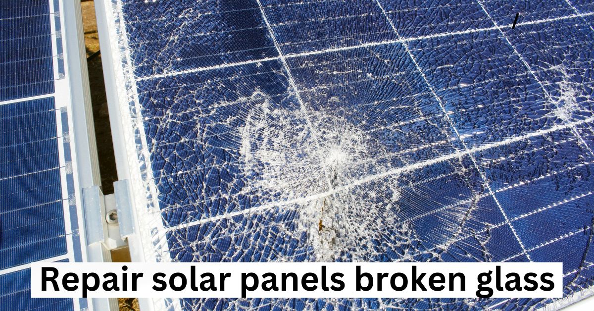 repair solar panels broken glass in simple steps