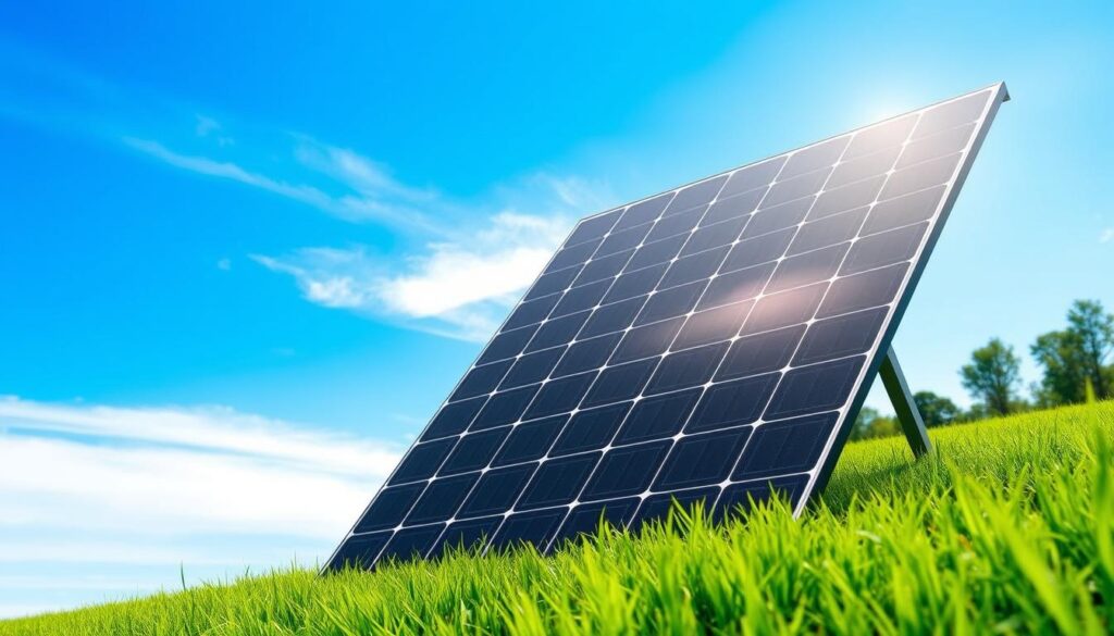 solar panel on grass